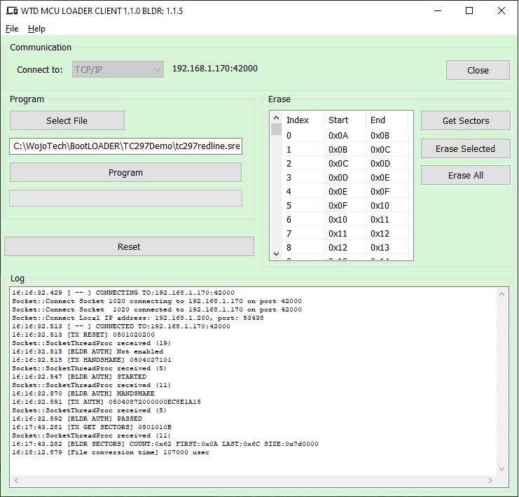 A computer screen with the program and file information displayed.