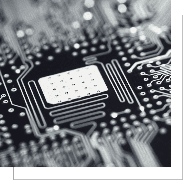 A close up of the electronic circuit board